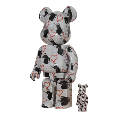 Bearbrick Brandalism "Love Rat" 100%+400% schräg
