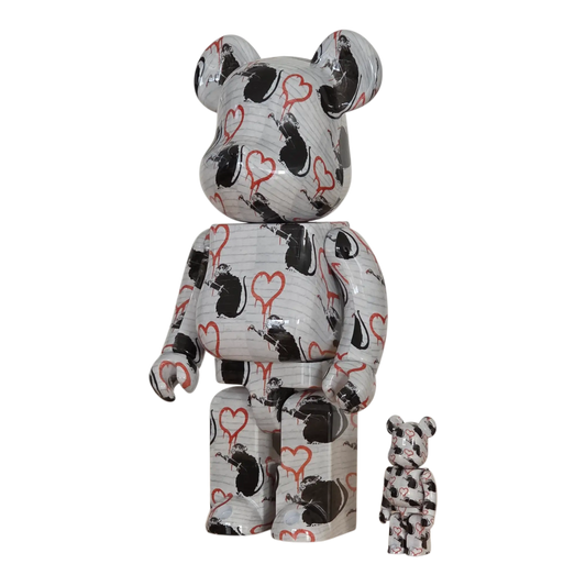 Bearbrick Brandalism "Love Rat" 100%+400% schräg