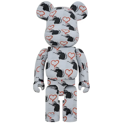 Bearbrick Brandalism "Love Rat" 1000% Herstellerbild 1