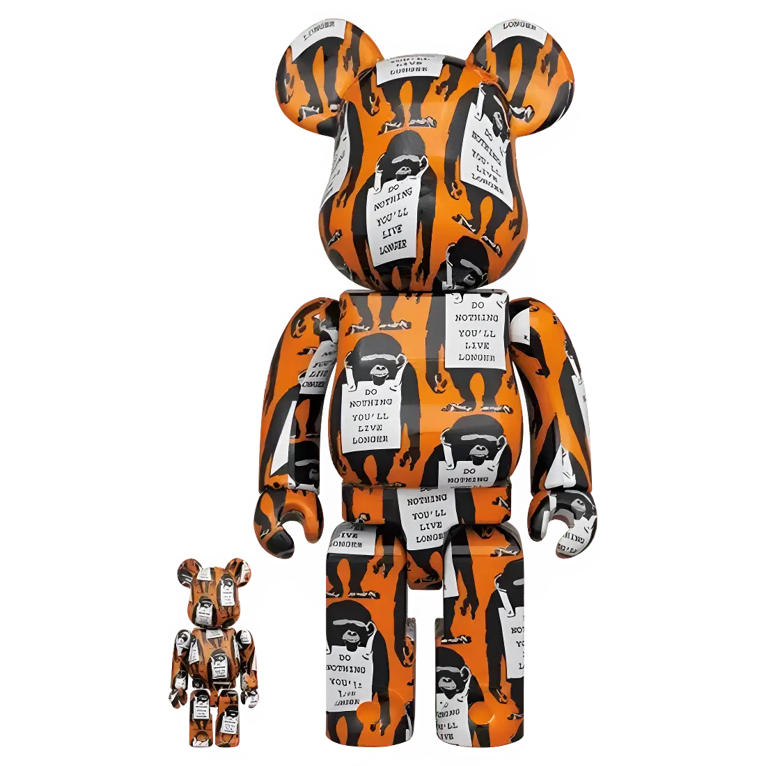 Bearbrick Brandalism "Monkey Sign" 100%+400% Herstellerbild 1