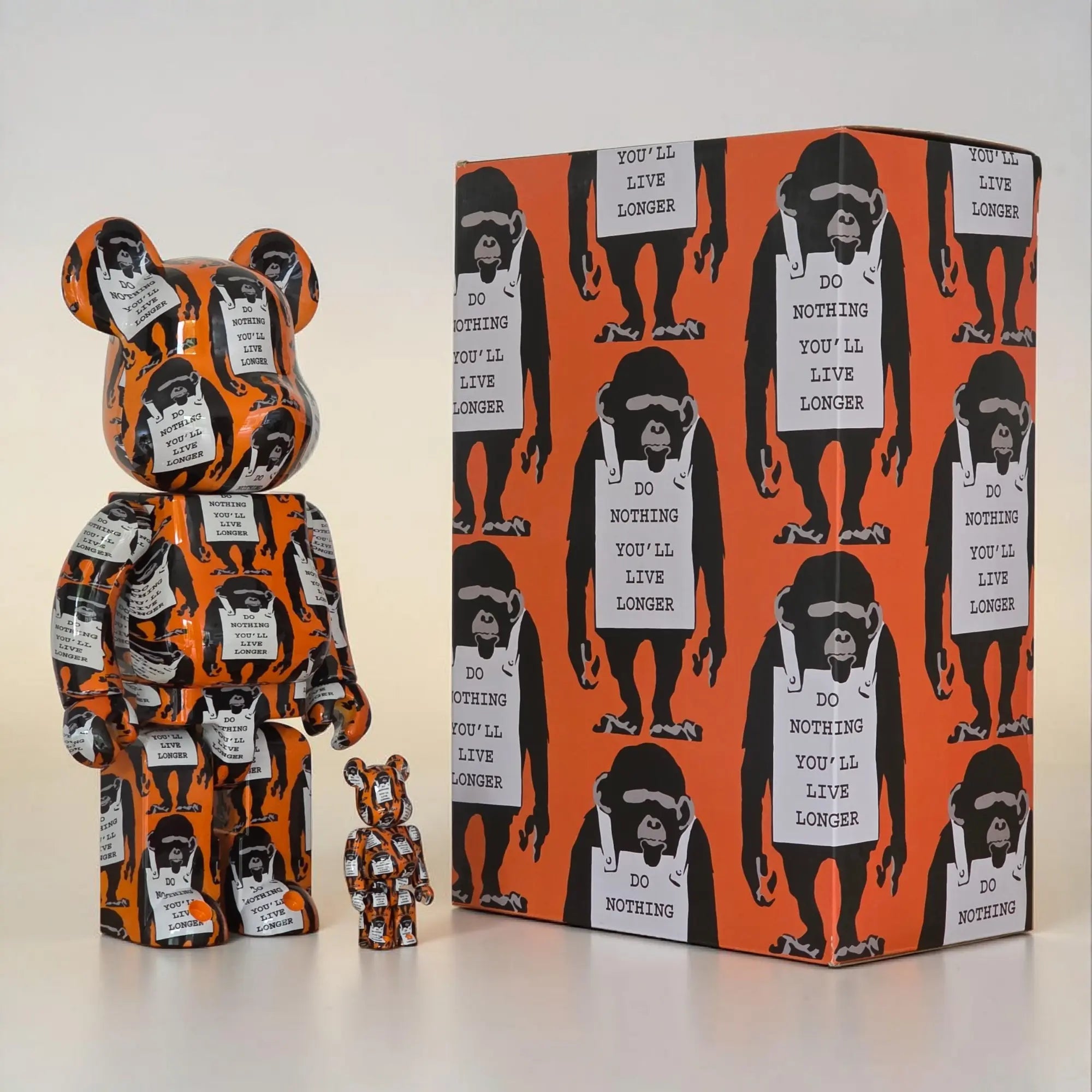 1円スタート】BE@RBRICK MONKEY SIGN 100％&400％ ×3個セット BE