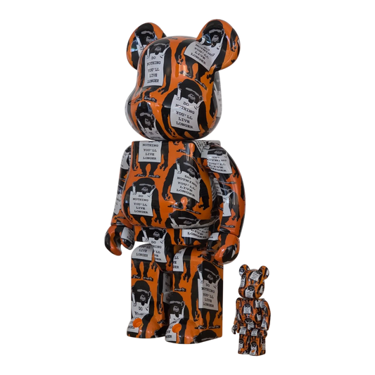 Bearbrick Brandalism "Monkey Sign" 100%+400% schräg
