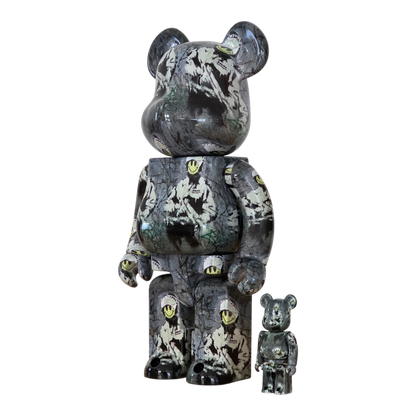 Bearbrick Brandalism "Riot Cop" 100%+400% schräg
