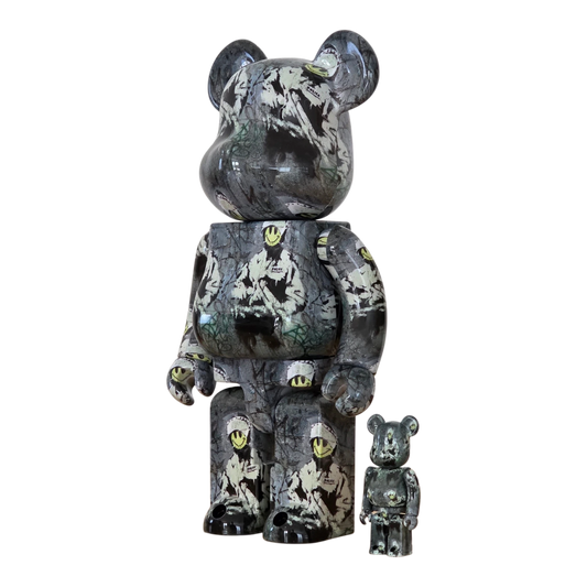 Bearbrick Brandalism "Riot Cop" 100%+400% schräg