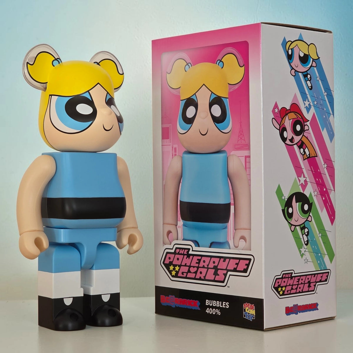 Bearbrick Bubbles [The Powerpuff Girls] 400% mit Verpackung