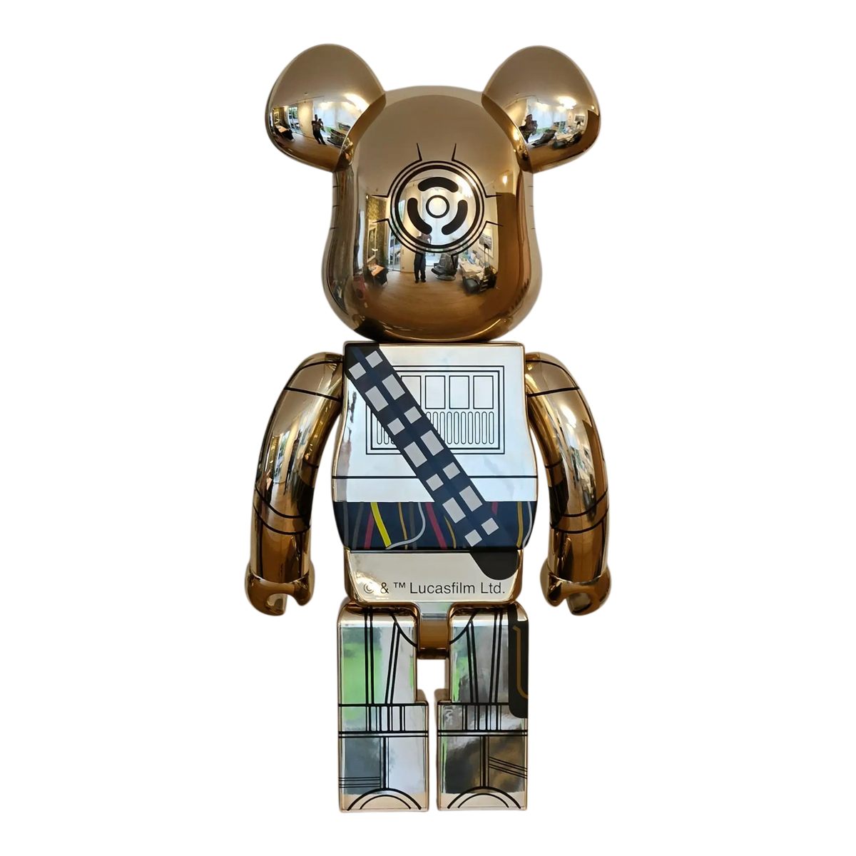 Bearbrick C-3PO Gold Chrome Version 1000% ückseite