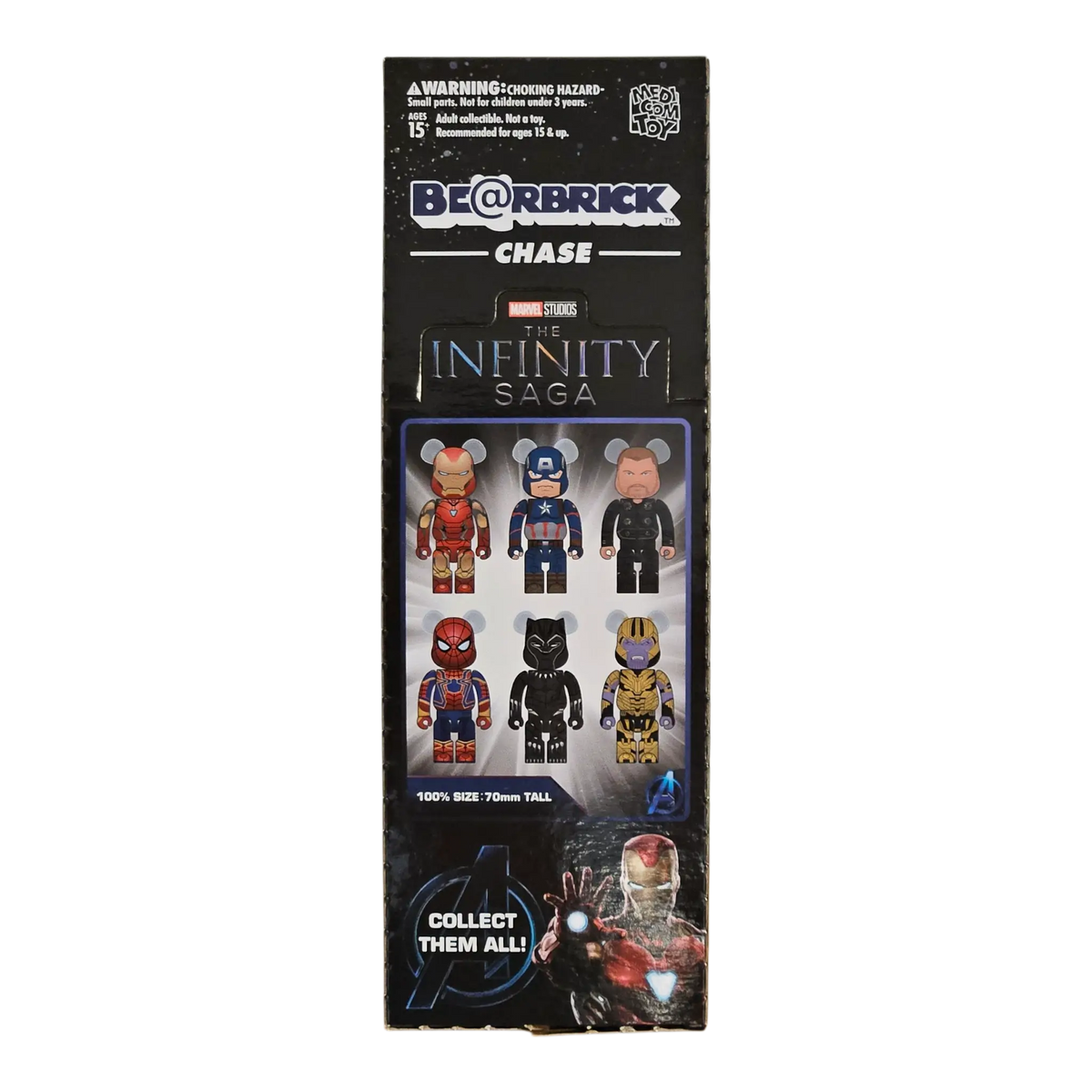 Bearbrick Chase MARVEL Infinity Saga 12er-Karton 100% Deckel