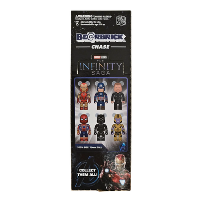 Bearbrick Chase MARVEL Infinity Saga 12er-Karton 100% Deckel