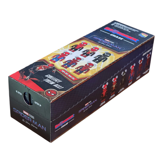 Bearbrick Chase Spider-Man: No Way Home 12er-Karton 100% schräg