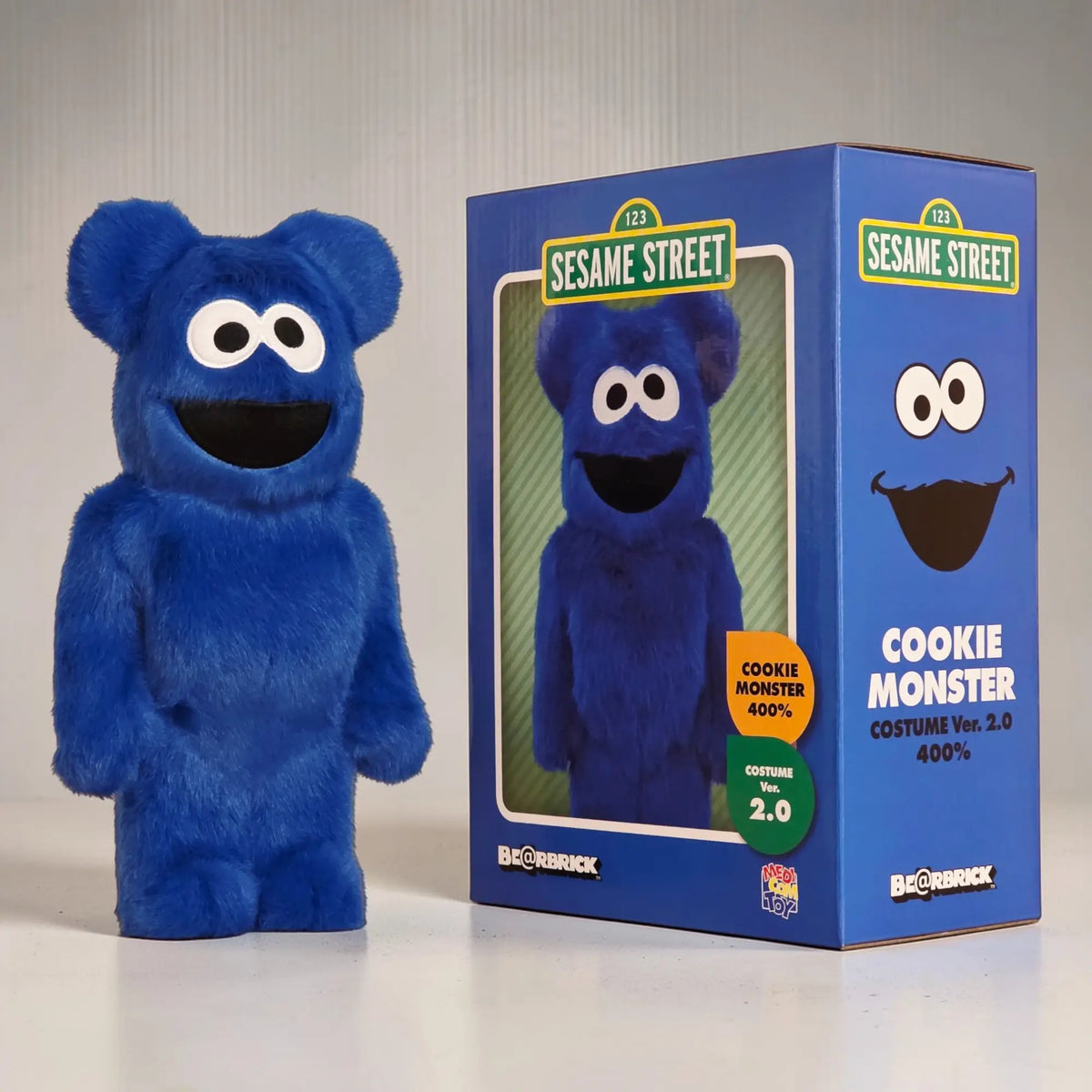 Bearbrick Cookie Monster Costume Version 2.0 400% mit Verpackung
