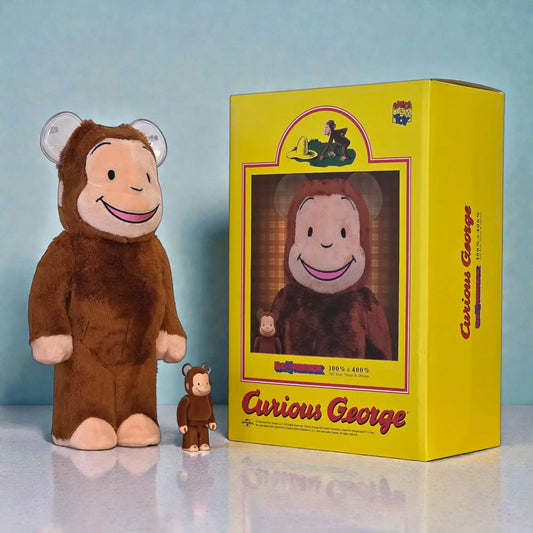 Bearbrick Curious George Classic Version 100%+400% mit Verpackung