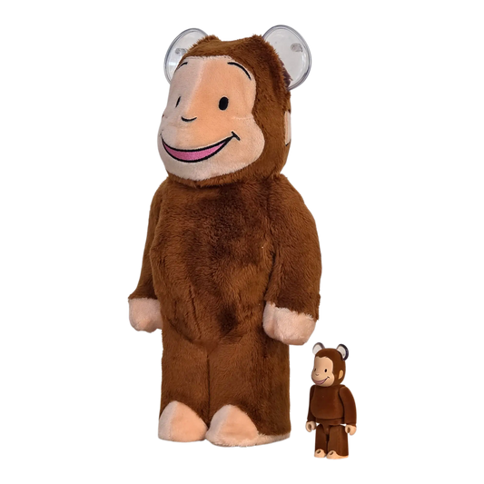 Bearbrick Curious George Classic Version 100%+400% schräg