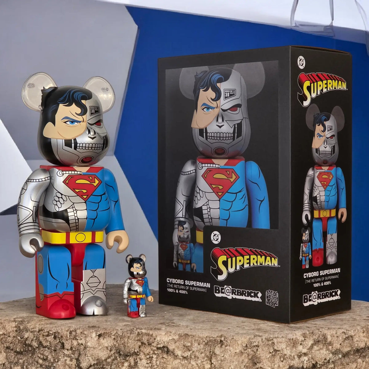 Bearbrick Cyborg Superman [The Return of Superman] 100%+400% mit Verpackung