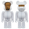 Bearbrick Daft Punk White Suits Version 2er-Set 100% Herstellerbild