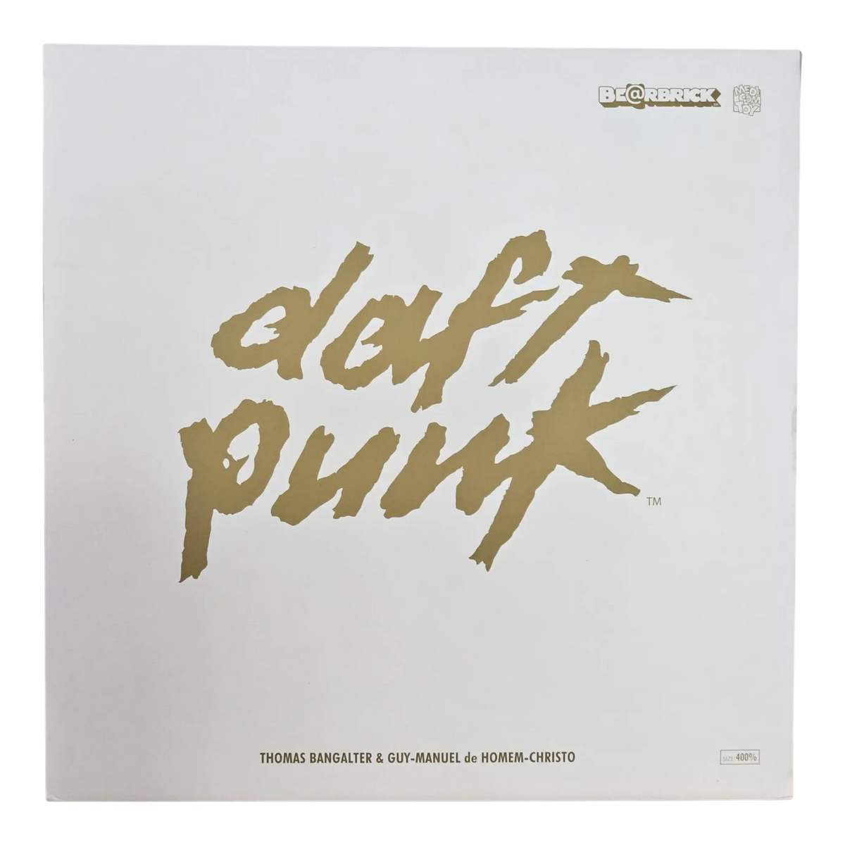 Bearbrick Daft Punk White Suits Version 2er-Set 400% Verpackungsvorderseite