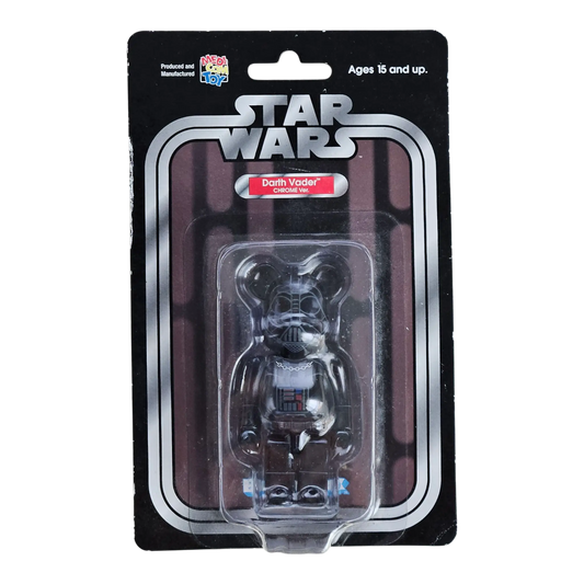 Bearbrick Darth Vader Chrome Version 100% in der Verpackung