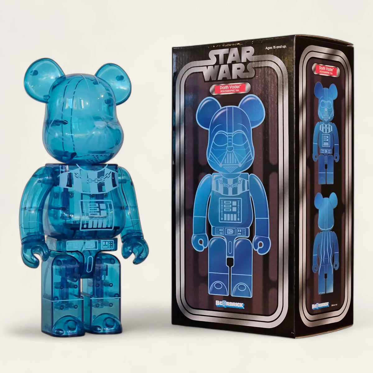 Bearbrick Darth Vader Holographic Version 400% mit Verpackung