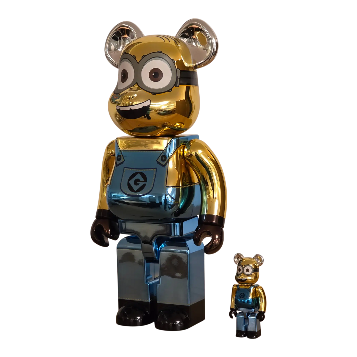 Bearbrick Dave Chrome Version [Minions] 100%+400% schräg