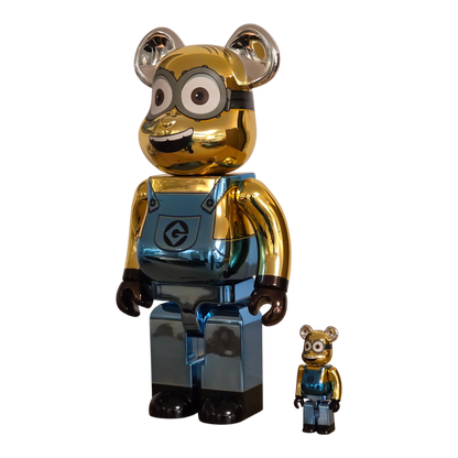 Bearbrick Dave Chrome Version [Minions] 100%+400% schräg