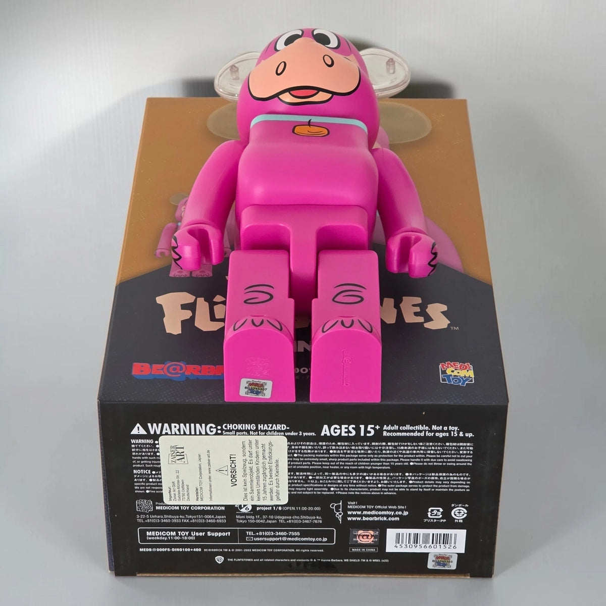 Bearbrick Dino [The Flintstones] 100%+400% Echtheitsmerkmale