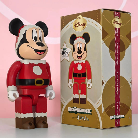 Bearbrick Disney Special Ornament SP Mickey Mouse Santa Version 400% mit Verpackung