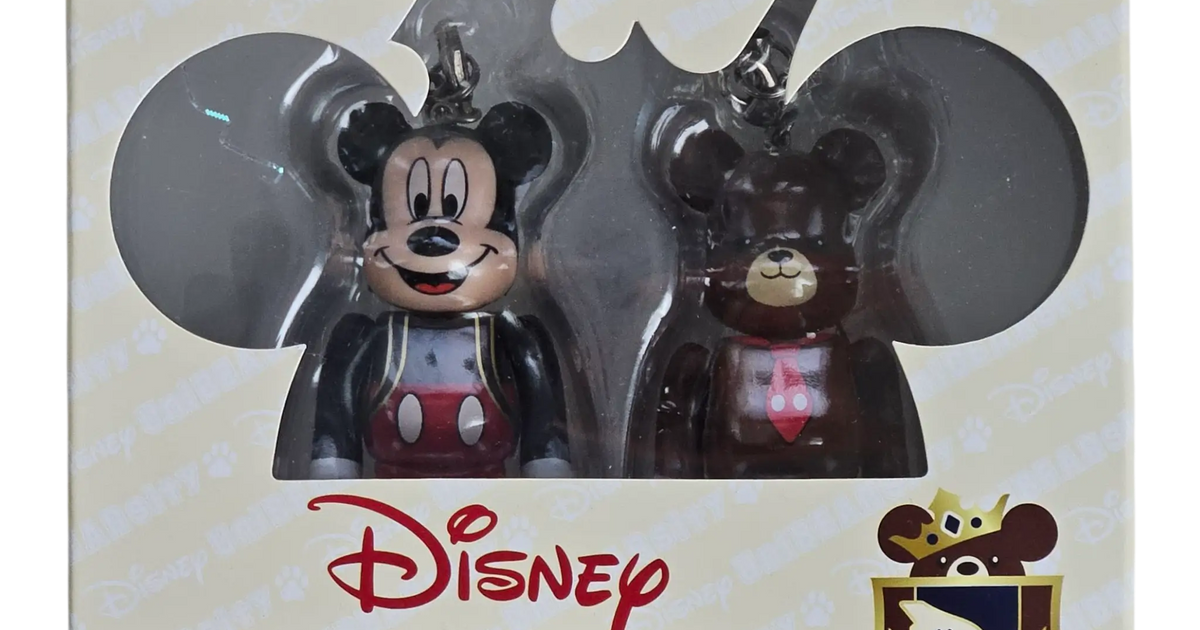 BE@RBRICK Disney UniBEARsity Mickey Mouse & Mocha 100%