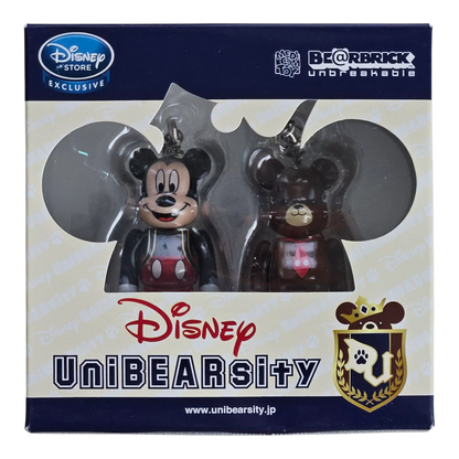 Bearbrick Disney UniBEARsity Mickey Mouse & Mocha Set 100% in der Verpackung