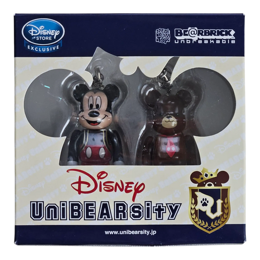 Bearbrick Disney UniBEARsity Mickey Mouse & Mocha Set 100% in der Verpackung