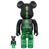 Bearbrick Eiffel Tower Green Dress Version 100%+400% Herstellerbild 1