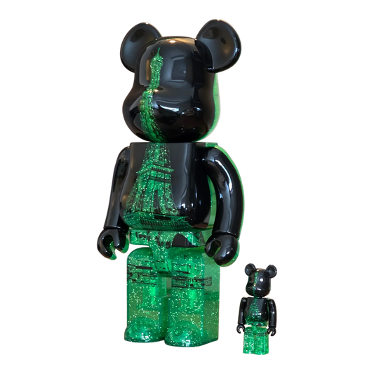Bearbrick Eiffel Tower Green Dress Version 100%+400% schräg