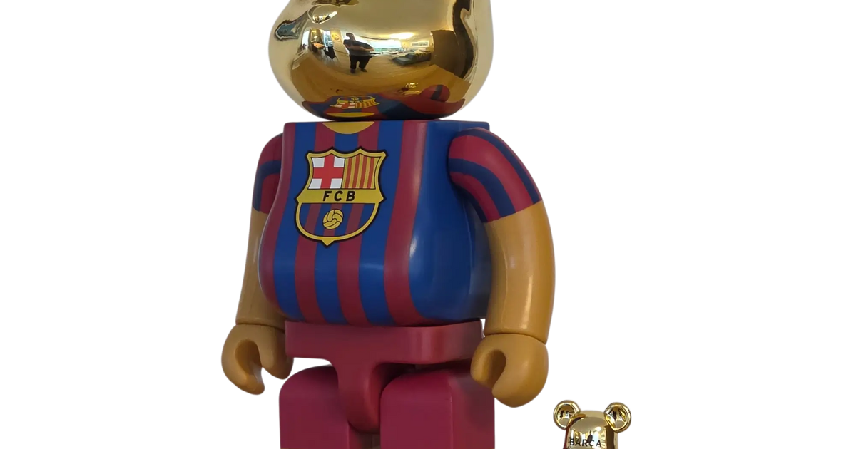 記念グッズ BE@RBRICK FCB 05-06 CHAMPION Ver. 400% BE@RBRICK FC Barcelona 05-06 Champion Version 100%+400%