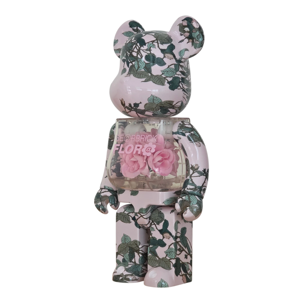 Bearbrick FLOR@ Pink Rose 400% schräg