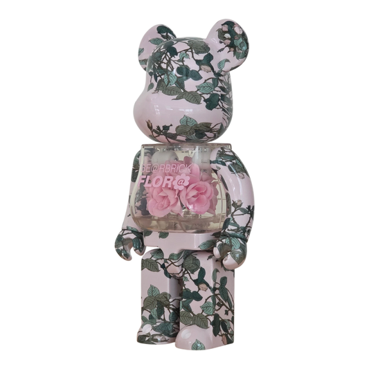 Bearbrick FLOR@ Pink Rose 400% schräg