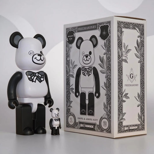Bearbrick FREEMASONRY × fragmentdesign White 100%+400% mit Verpackung