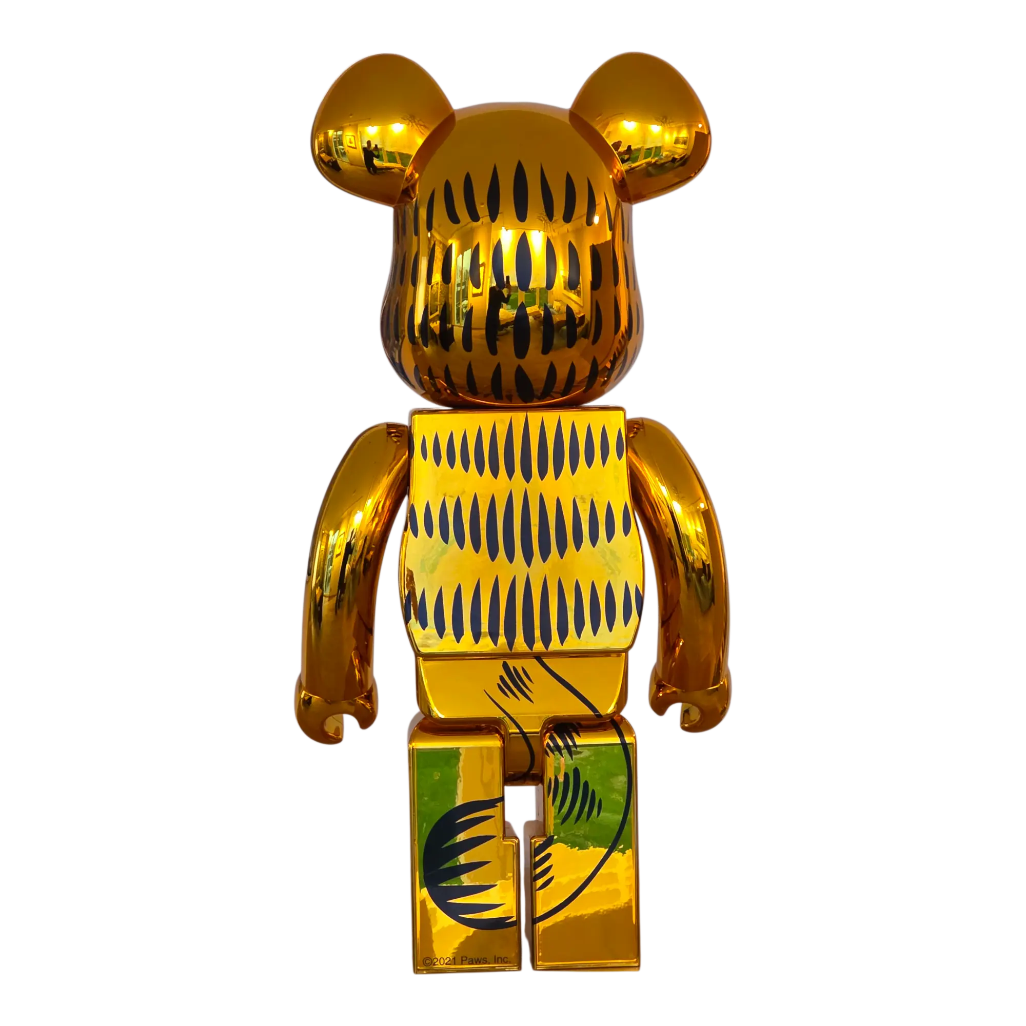 Chrome Gold BE@RBRICK Garfield Medicom 1000% Ver. GOLD Toy