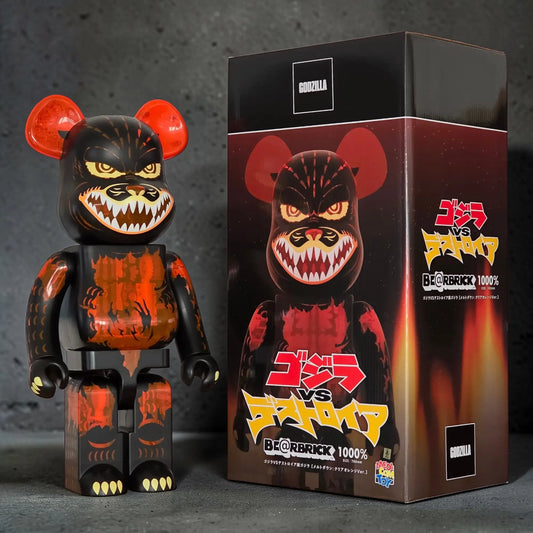 Bearbrick Godzilla Meltdown Clear Orange Version [Godzilla vs. Destoroyah] 1000% mit Verpackung