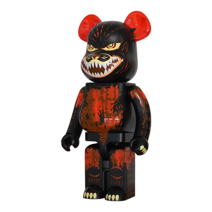 Bearbrick Godzilla Meltdown Clear Orange Version [Godzilla vs. Destoroyah] 1000% schräg