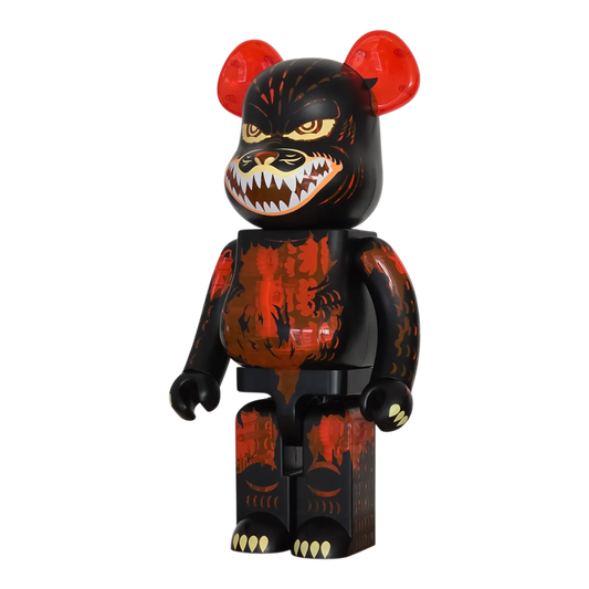 Bearbrick Godzilla Meltdown Clear Orange Version [Godzilla vs. Destoroyah] 1000% schräg