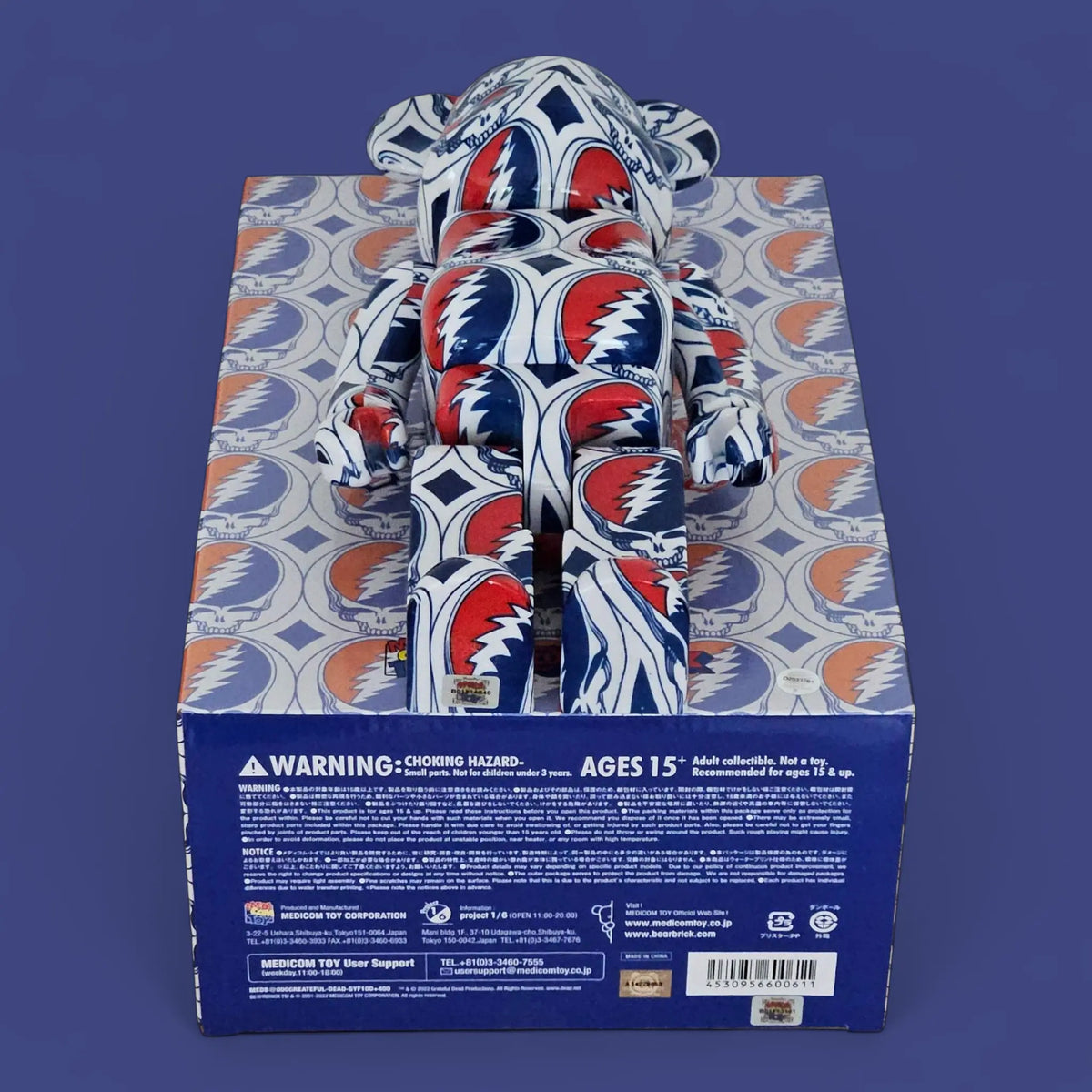 Bearbrick Grateful Dead "Steal Your Face" 100%+400% Echtheitsmerkmale