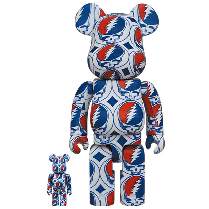 Bearbrick Grateful Dead "Steal Your Face" 100%+400% Herstellerbild 1