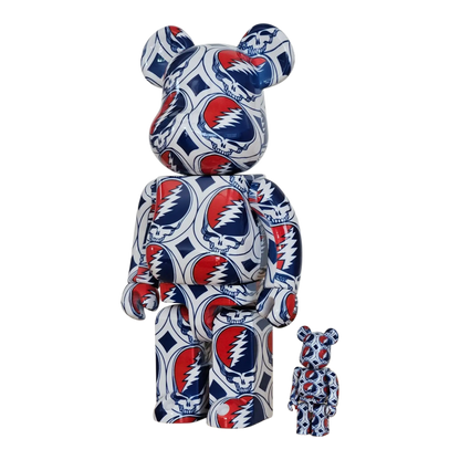 Bearbrick Grateful Dead "Steal Your Face" 100%+400% schräg
