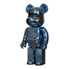 Bearbrick Hajime Sorayama Medicom Toy 30th Anniversary Model Blue 400% schräg