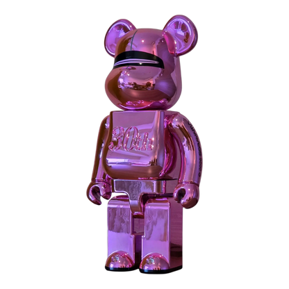 Bearbrick Hajime Sorayama Medicom Toy 30th Anniversary Model Pink 400% schräg