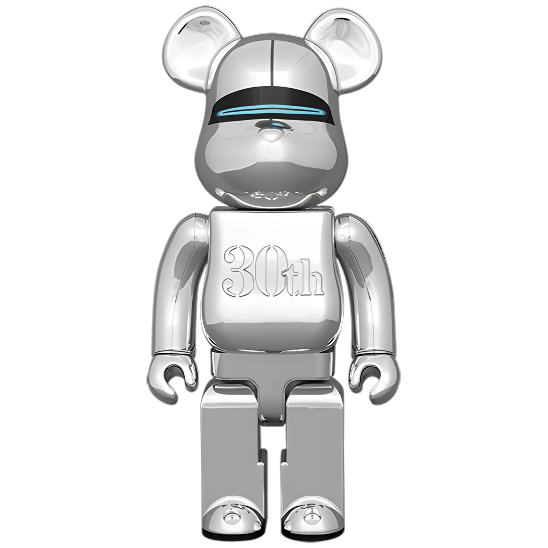 Bearbrick Hajime Sorayama Medicom Toy 30th Anniversary Model Silver 400% Herstellerbild 1