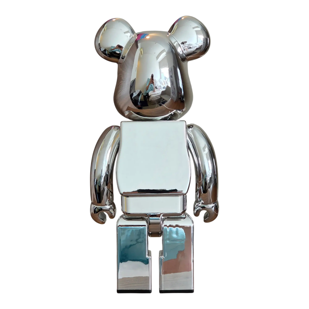 Bearbrick Hajime Sorayama Medicom Toy 30th Anniversary Model Silver 400% Rückseite