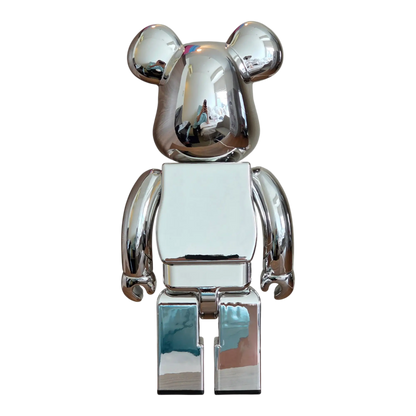 Bearbrick Hajime Sorayama Medicom Toy 30th Anniversary Model Silver 400% Rückseite