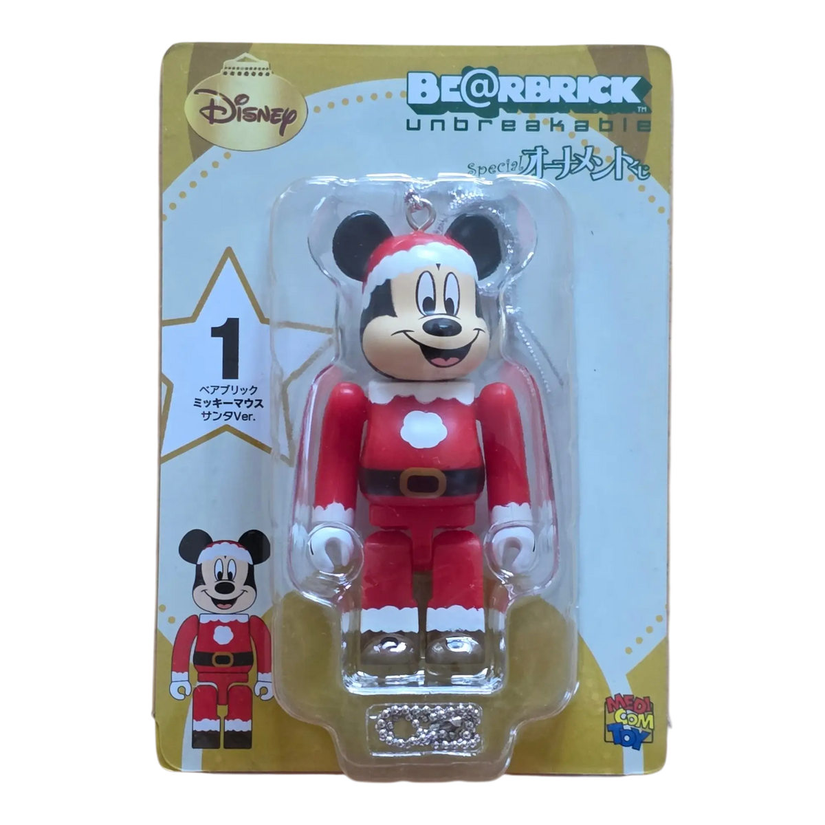 Bearbrick Happy Kuji "Disney Special Ornament" – 1 Mickey Mouse Santa Version 100% in der Verpackung