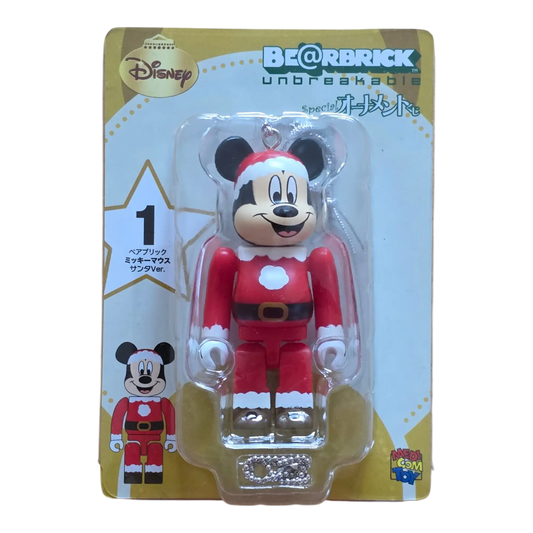 Bearbrick Happy Kuji "Disney Special Ornament" – 1 Mickey Mouse Santa Version 100% in der Verpackung