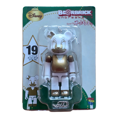 Bearbrick Happy Kuji 'Disney Special Ornament' (2011) - 19 Daisy Duck Gold & White Version 100% in der Verpackung