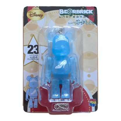 Bearbrick Happy Kuji 'Disney Special Ornament' (2011) - 23 Cinderella Clear Body Version 100% in der Verpackung